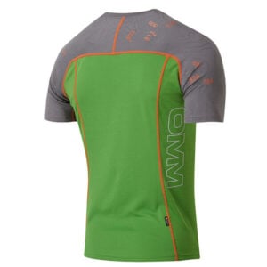 OC142 Flow Tee Simple_0002_OC142_Flow_Tee_Green_Grey_Back_Angle