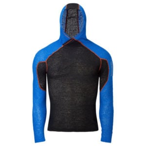 OC154_Core_Hoodie_Black_Blue_Front_Hood_up