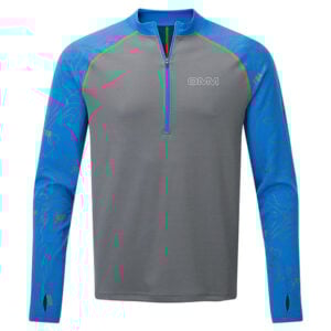 Simple_OC145_Flow Tee Zip LS_BlueGrey