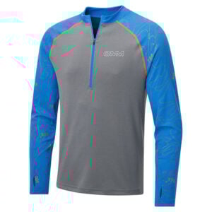 Simple_OC145_Flow Tee Zip LS_BlueGrey_Angle