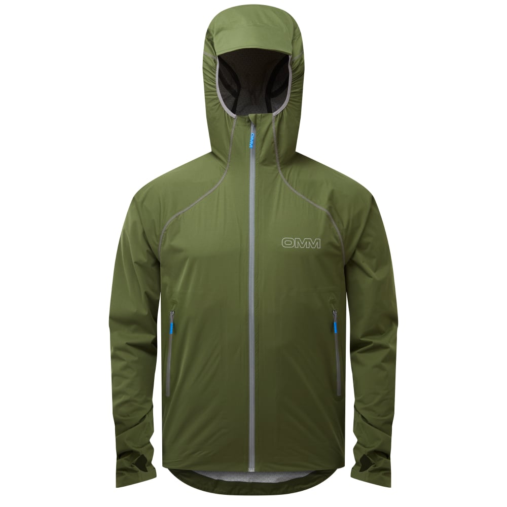 OC195_Kamleika_Jacket_Dark_Green_Front_Hood_Up