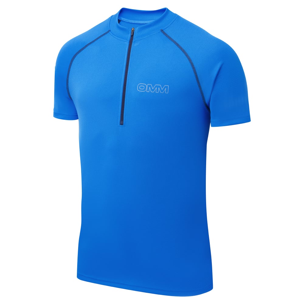 OC198_Bearing_Zip_Tee_Blue_Front_Angle