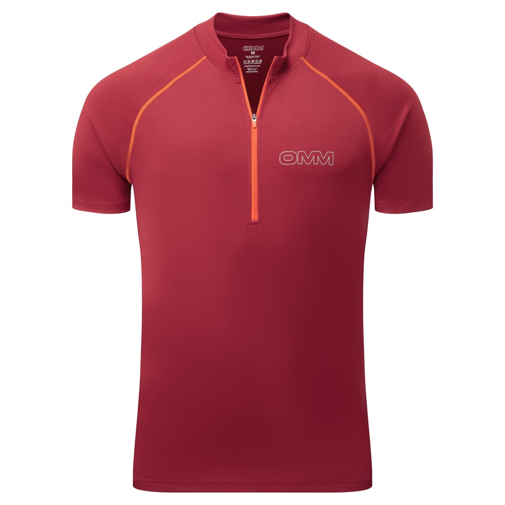 OC198_Bearing_Zip_Tee_Dark_Red_Front