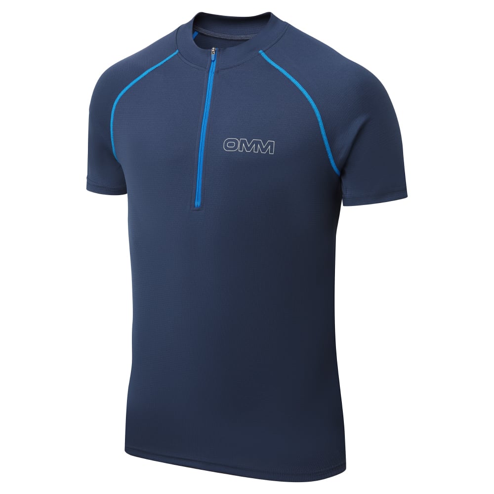OC198_Bearing_Zip_Tee_Navy_Front_Angle