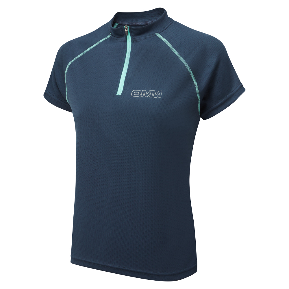 OC199_Bearing_Zip_Tee_Blue_Front_Angle womens