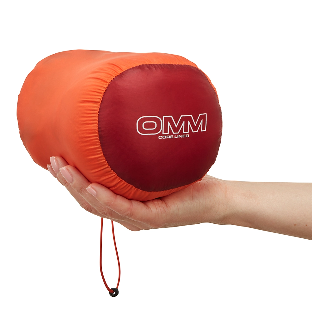 Orange core liner packed web