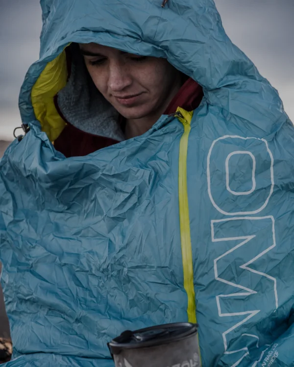 Person inside an OMM sleep system