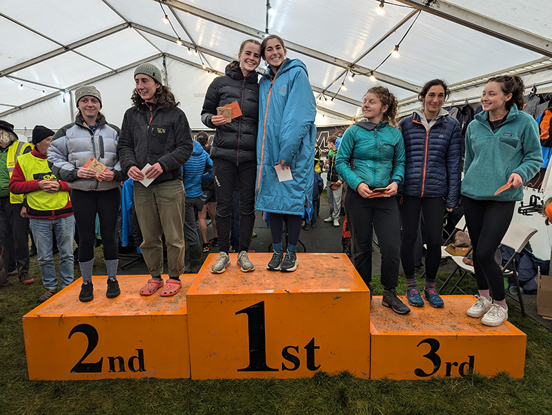 Women teams on the podium at the 2024 OMM awards